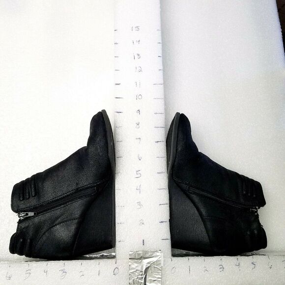 Rampage Womens Mabel  Size 7 Black  Fabric 2" Wedge Ankle Boot Booties - Picture 4 of 9